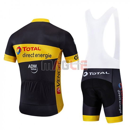 Maglia Direct Energie Manica Corta 2019 Nero Giallo